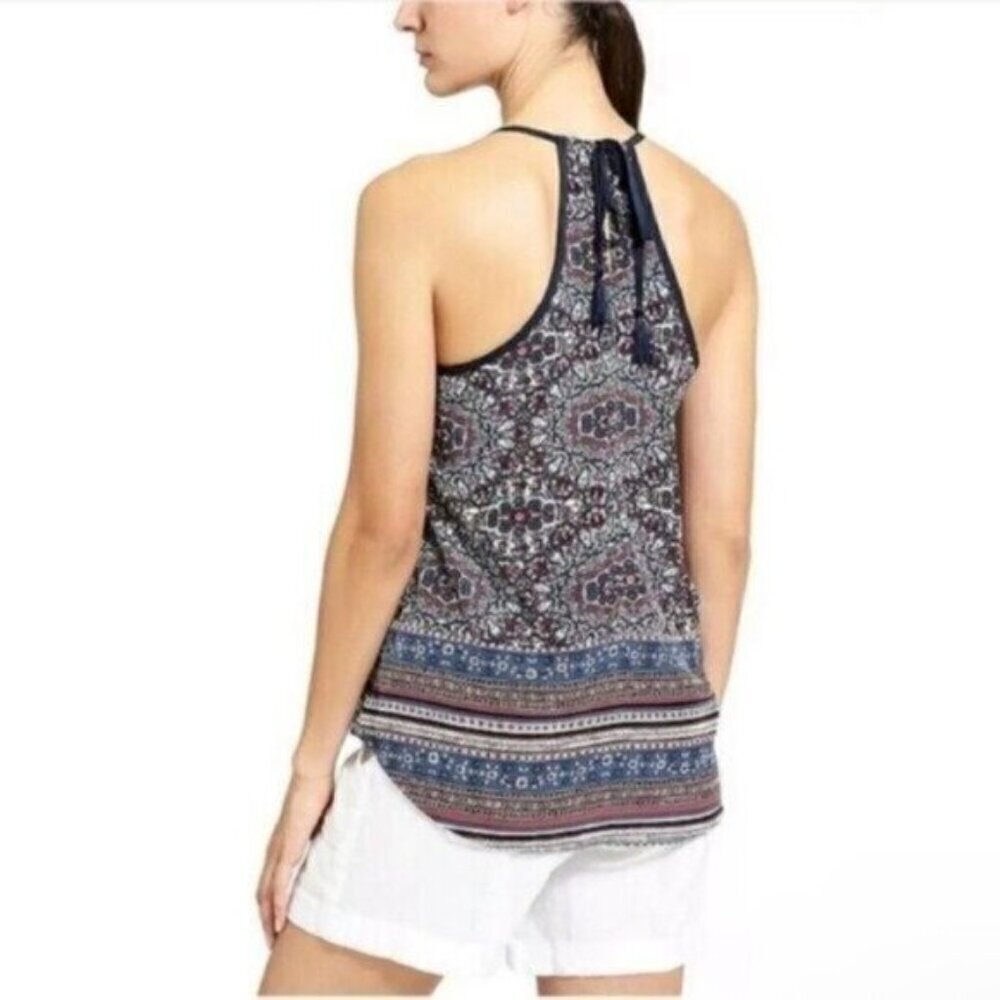 Athleta Medallion Dunes Boho Tassel Halter Tank Top - Picture 3 of 13